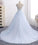 Sexy Ball Gown Tulle Sky Blue V-neck Appliques Brush Train Long Sleeveless Prom Dresses RS505