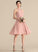 Embellishment Length Pockets Knee-Length A-Line Fabric Neckline Lace ScoopNeck Silhouette Carissa Bridesmaid Dresses