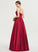 Satin SquareNeckline A-Line Neckline Silhouette Sleeve Length Floor-Length Fabric Fatima Straps Natural Waist Bridesmaid Dresses