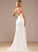 Chiffon Lace V-neck Train Wedding Dresses Wedding Trumpet/Mermaid Sweep Dress Kaylie With