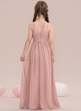 Load image into Gallery viewer, Scoop With A-Line Alannah Chiffon Neck Floor-Length Ruffle Junior Bridesmaid Dresses
