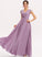 Lace Fabric A-Line Embellishment Length Neckline Floor-Length Silhouette V-neck Giovanna Floor Length Natural Waist Bridesmaid Dresses