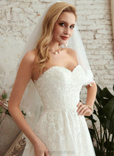 Load image into Gallery viewer, A-Line Lace Tulle Sweetheart Wedding Dresses Dress Wedding Willa Train With Court