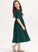 Neck A-Line Fiona With Tea-Length Junior Bridesmaid Dresses Scoop Chiffon Pleated Lace