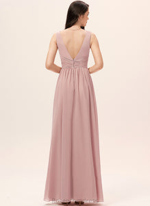 Length Fabric A-Line Neckline Silhouette Embellishment Floor-Length V-neck Ruffle Aileen Sleeveless Floor Length Bridesmaid Dresses