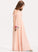 Justice With Junior Bridesmaid Dresses Floor-Length Chiffon Bow(s) Ruffle V-neck A-Line