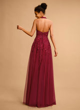 Load image into Gallery viewer, Prom Dresses Ball-Gown/Princess Tulle Rosalind Floor-Length Sequins Lace With Halter