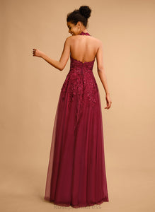 Prom Dresses Ball-Gown/Princess Tulle Rosalind Floor-Length Sequins Lace With Halter