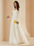 Wedding A-Line With Train Sweep Lace V-neck Wedding Dresses Dress Kaydence