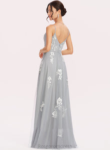 Silhouette Lace Length Embellishment Fabric Floor-Length A-Line Neckline V-neck Tatum Bridesmaid Dresses