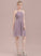 Ruffle A-Line Length Neckline ScoopNeck Silhouette Embellishment Fabric Knee-Length Elaina Bridesmaid Dresses