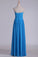 2024 A Line Sweetheart Ruched Bodice Prom Dress Chiffon Floor Length