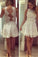 See through Lace Short A-Line Cute Sexy Cheap Dresses for Homecoming Graduation Dress RS440