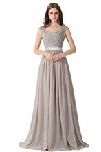 Load image into Gallery viewer, Elegant A Line Wedding Bridesmaid Chiffon Elegant Long Evening Dress
