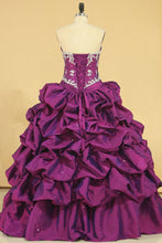 Load image into Gallery viewer, 2024 Ball Gown Sweetheart Floor Length Quinceanera Dresses With Ruffle And Beading