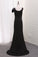 2023 Straps Sheath Evening Dresses With Bow-Knot Sweep Train