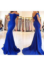Load image into Gallery viewer, 2023 Evening Dresses Mermaid Off The Shoulder Spandex Sweep Train