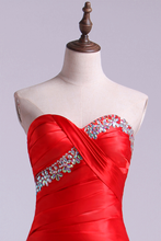 Load image into Gallery viewer, 2024 Prom Dresses Trumpet Sleeveless Sweetheart With Beading/Sequins