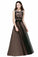 Lace Tulle Round Neck A Line Sleeveless Wedding Bridesmaid Long Evening Festive Party Dress