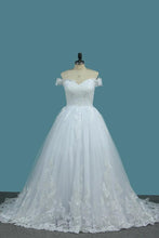 Load image into Gallery viewer, Charming Off The Shoulder Ivory Wedding Dresses Elegant Wedding Gowns