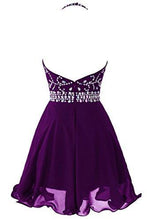Load image into Gallery viewer, Short Beaded Prom Dress Halter Homecoming Dress Backless RS237