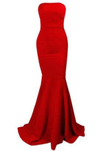 Load image into Gallery viewer, Sleeveless Strapless Bra Mermaid Floor Length Party Dress with Zipper RS220