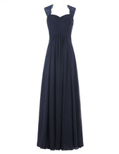 Load image into Gallery viewer, Chiffon Bridesmaid Dress Long Lace Prom Dress Evening Dress