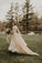 3D Flowers Spaghetti Straps Tulle Wedding Dresses V Neck Fairy Lace Bridal Dresses SRS15485