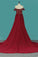 2023 Red Slit Off The Shoulder Prom Dresses A Line Chiffon With Applique And Beads