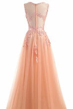 Load image into Gallery viewer, Beautiful A-Line Long Lace Tulle Zipper Evening Dress Ball Gown Bridesmaid Dress