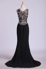 Load image into Gallery viewer, 2024 New Arrival Prom Dresses Scoop Neckline Sheath Chiffon