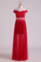 2024 Hot Two Pieces Prom Dresses Tulle A Line With Applique Red