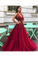 A Line Deep V Neck Evening Dress With Beadings And Sequins Floor Length Prom SRSPHKYNS59