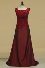 Load image into Gallery viewer, 2024 Chic Mother Of The Bride Dress Scoop Sheath Burgundy