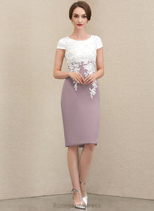 Sheath/Column Blanche Mother Bride of the Scoop Dress Neck Lace Knee-Length Mother of the Bride Dresses Chiffon