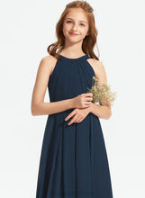 Load image into Gallery viewer, Chiffon Ruffle A-Line Junior Bridesmaid Dresses Scoop Neck Lindsay Floor-Length With