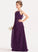 Junior Bridesmaid Dresses Scoop Cascading Ruffles Neck Ayla A-Line With Floor-Length Chiffon Bow(s)