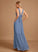 V-neck Silhouette Embellishment Neckline A-Line Length Fabric Pockets Floor-Length Angela Straps Sleeveless Bridesmaid Dresses