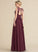 Neckline V-neck Embellishment Ruffle Floor-Length A-Line Fabric Length Bow(s) Silhouette Averie Natural Waist Bridesmaid Dresses