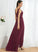 A-Line Silhouette SplitFront Asymmetrical Fabric Neckline V-neck Length Embellishment Lauryn Natural Waist Sleeveless Bridesmaid Dresses