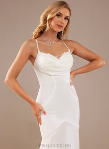 Chiffon Wedding Dresses V-neck Trumpet/Mermaid Lace Wedding Dress Melanie Train Sweep