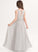 Floor-Length V-neck Roselyn Chiffon Pockets With A-Line Junior Bridesmaid Dresses