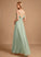 Silhouette Floor-Length Fabric Ruffle Neckline V-neck Embellishment Length A-Line Lizbeth V-Neck A-Line/Princess Bridesmaid Dresses