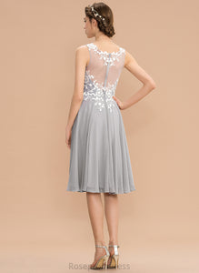 Silhouette Length Fabric Knee-Length A-Line Neckline Lace Straps ScoopNeck Daniella Bridesmaid Dresses