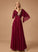 Silhouette A-Line Neckline Length Ruffle Floor-Length Embellishment V-neck Fabric Jacquelyn Bridesmaid Dresses