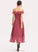 CascadingRuffles Silhouette Length Embellishment A-Line Neckline Fabric Off-the-Shoulder Tea-Length Sibyl Bridesmaid Dresses