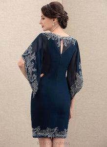 Dress Chiffon Mother Knee-Length V-neck Jaden Mother of the Bride Dresses With Sheath/Column Sequins Lace of the Bride