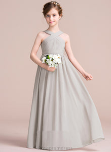 - Dress Sleeveless With Chiffon Bow(s) Virginia Floor-length Flower Girl Dresses Flower Girl V-neck A-Line