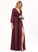 Neckline SplitFront Length Ruffle Fabric A-Line Bow(s) Floor-Length Silhouette V-neck Embellishment Katelyn Bridesmaid Dresses
