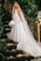 Elegant A Line Illusion Beads V Neck Tulle Long Backless Wedding Dresses, Prom Dresses SRS15510